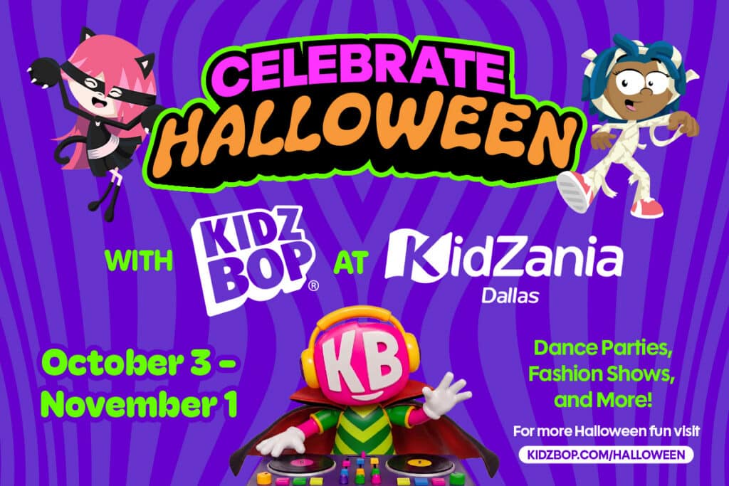 Featured image for “KIDZ BOP Brings Halloween Fun to KidZania Dallas with Dance Parties and Costume Fashion Shows!”